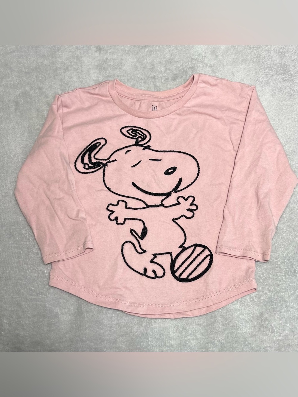 GAP Pink Embroidered Snoopy Dance Long Sleeve - Picture 2 of 5